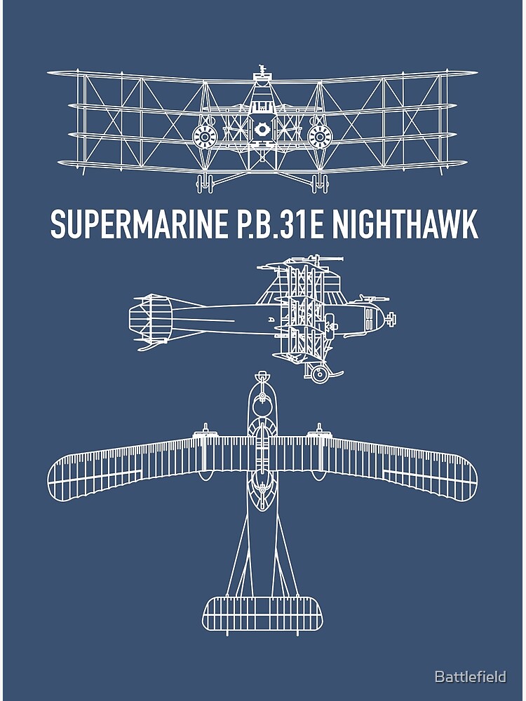 "Supermarine Nighthawk P.B.31E WW1 Quadraplane Warplane Plane Plan ...