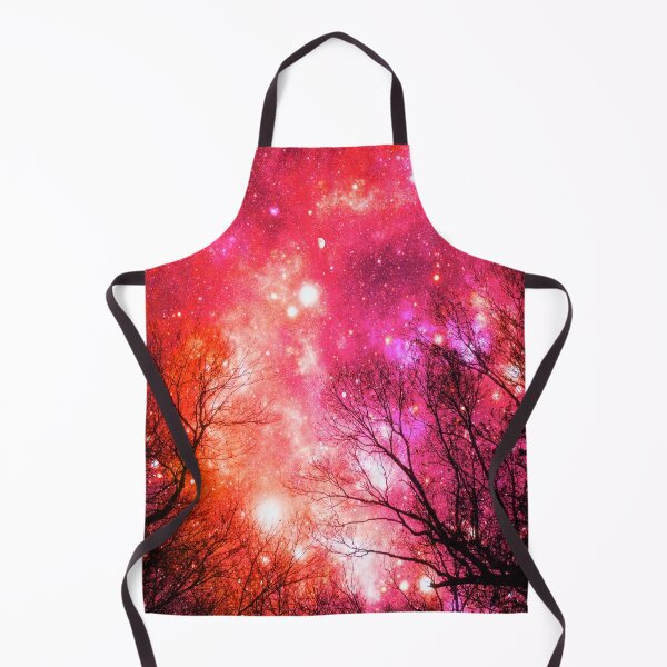 Item preview, Black Trees Hot Pink Red Orange Space designed and sold by 2sweetsDesign.