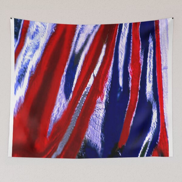 Item preview, Red White and Blue Metallic Abstract Pattern designed and sold by thestuffcompany.