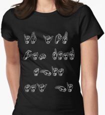 ASL (American Sign Language) Tshirt -If you can read this ... Women's Fitted T-Shirt