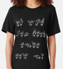 ASL (American Sign Language) Tshirt -If you can read this ... Slim Fit T-Shirt