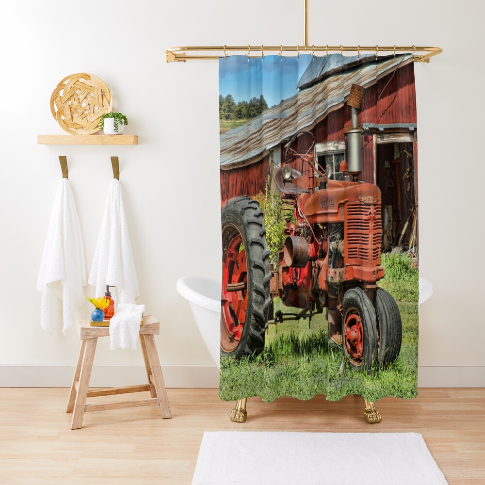 "1952 Farmall Tractor" Shower Curtain by alanathrower Redbubble