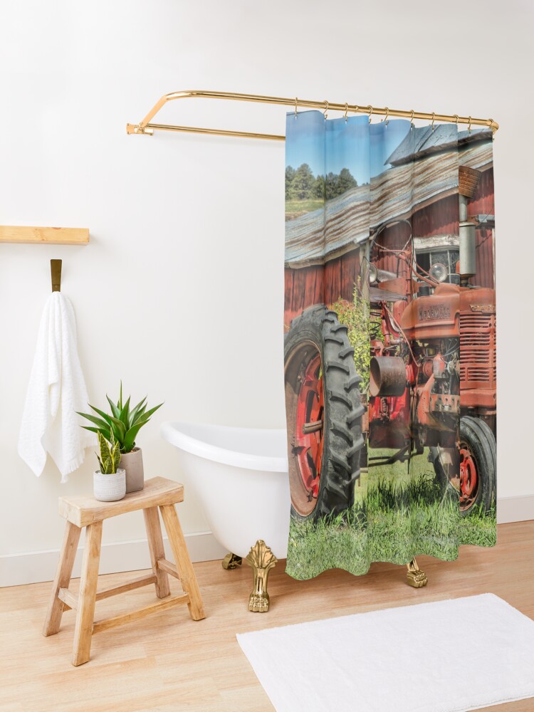 "1952 Farmall Tractor" Shower Curtain by alanathrower Redbubble