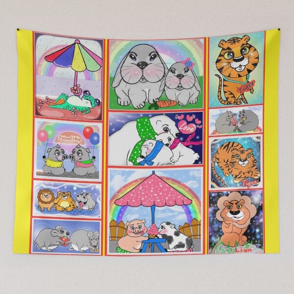 Item preview, Set of cute cartoon animals  designed and sold by Shirley cute art .