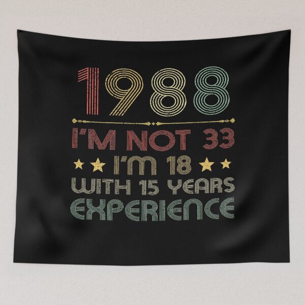Item preview, I'm not 33, i'm 18 with 15 years experience vintage 1988 designed and sold by mharlan0ue.
