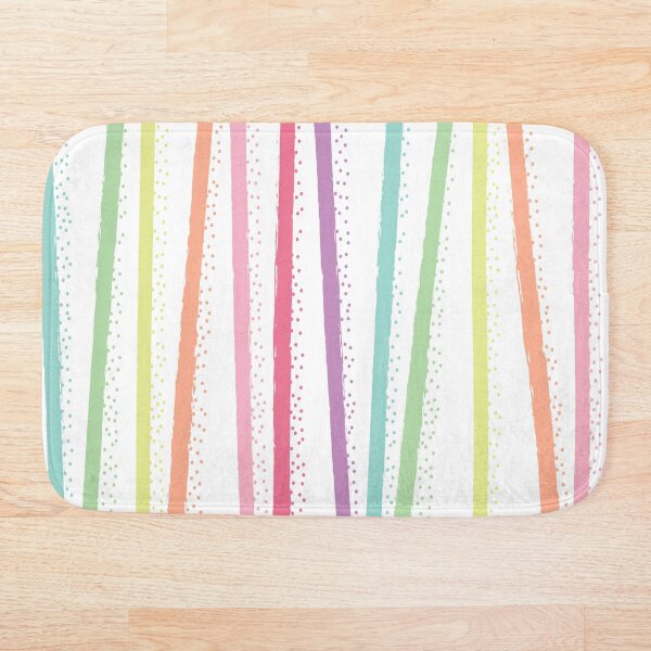 Item preview, White Polka Dot Rainbow Stripes designed and sold by TinyGinkgo.