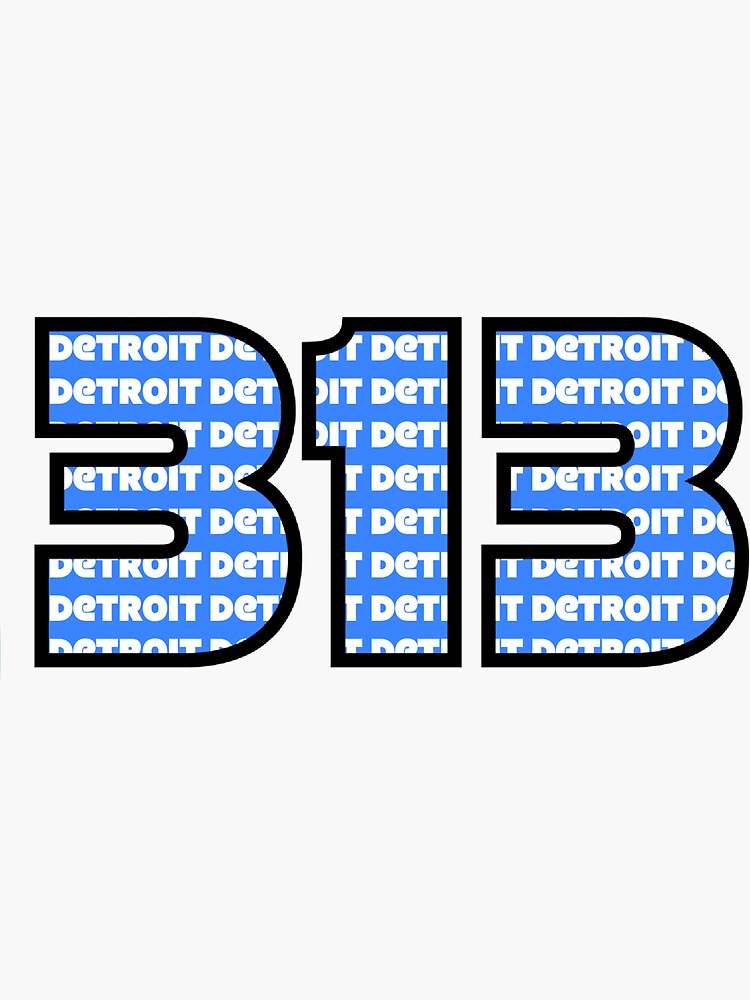 313 Detroit Lions Colors' Sticker for Sale by Marlowvelous