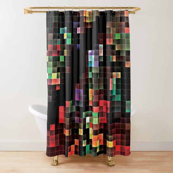 Playing with Pixels Shower Curtain