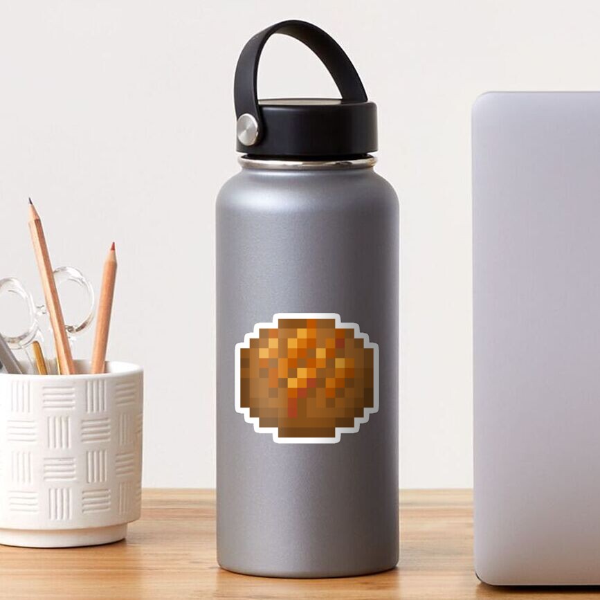 Caramel Pixel Cookie Sticker