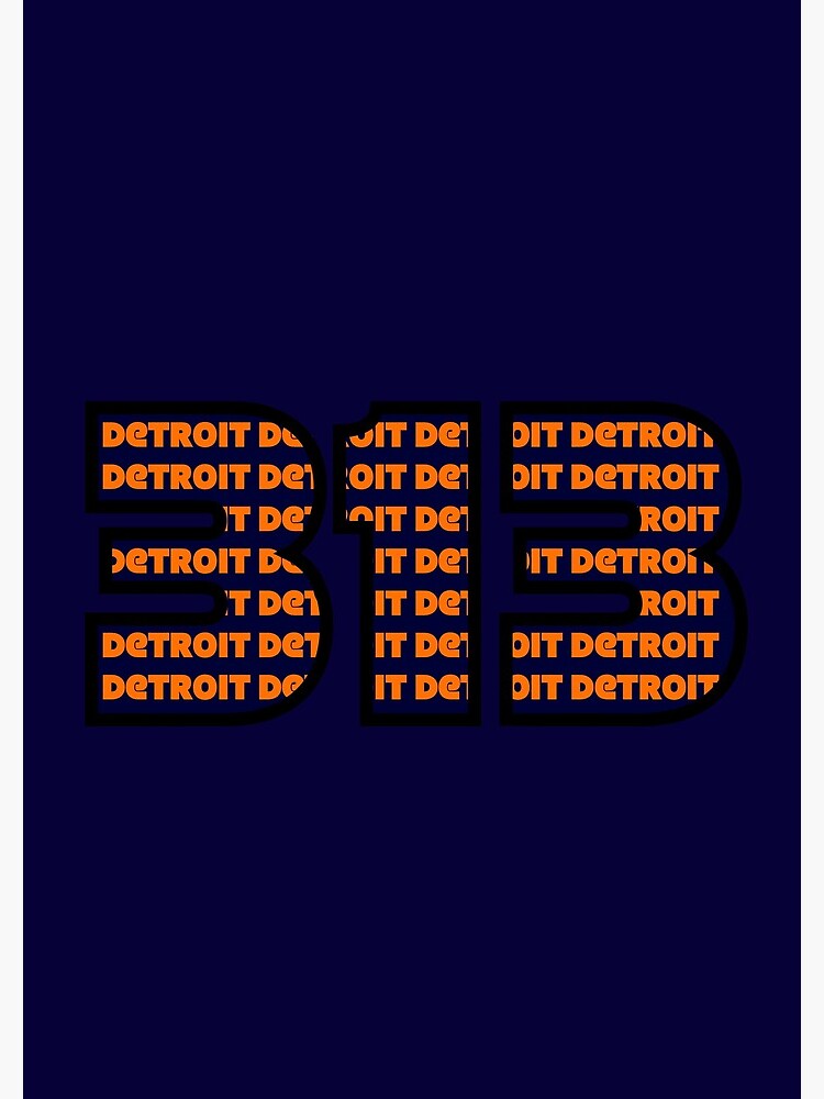 313 Detroit Lions Colors Sticker for Sale by Marlowvelous