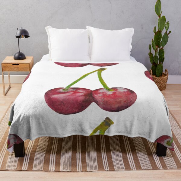 Item preview, Cherries - Oil Pastel (White Background) designed and sold by aquatickawaii.