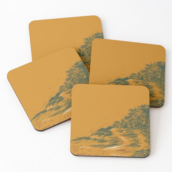 Item preview, Green Mountain Hillside at Orange Sunset designed and sold by McCullenCreates.
