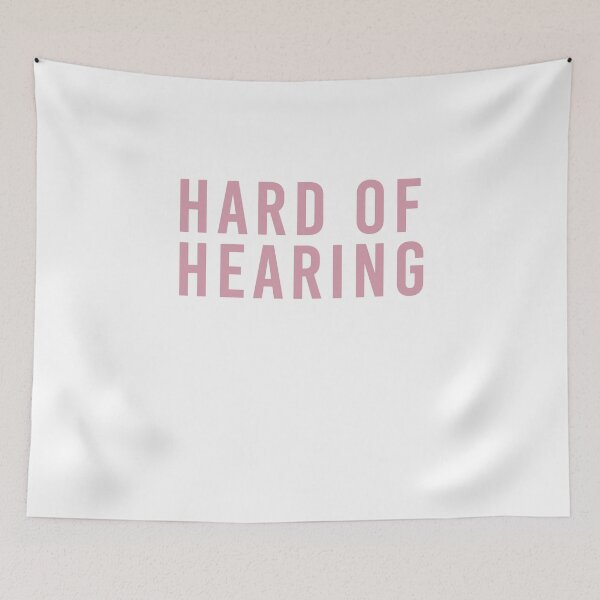 Item preview, Hard of Hearing (Pale Pink on White) designed and sold by alienfolklore.