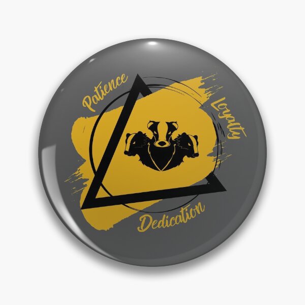 Item preview, Yellow and Black Badger Patience, Loyalty, Dedication designed and sold by AlexWolfDesigns.