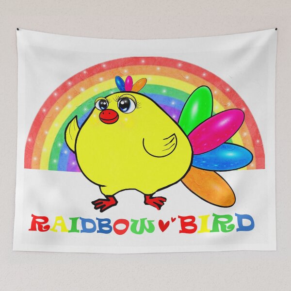 Item preview, Cute rainbow bird  designed and sold by Shirley cute art .