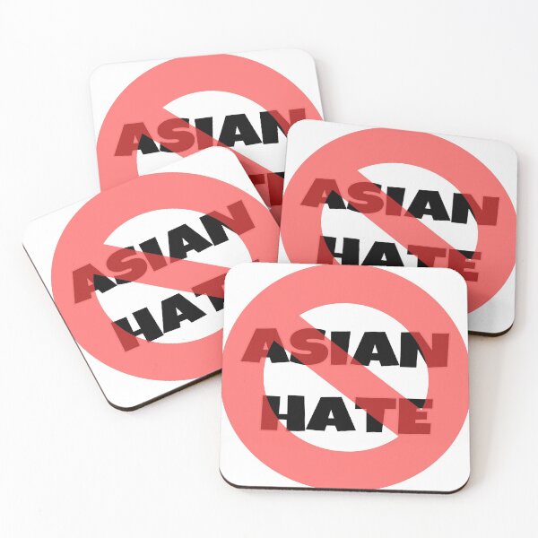 Item preview, Stop Asian Hate Black Red designed and sold by Inspire & Smile.