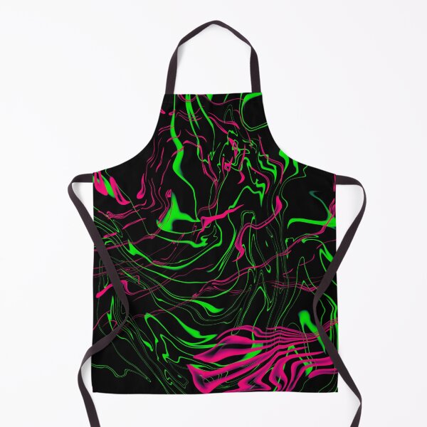 Item preview, Neon Pink and Green Swirls on Black  designed and sold by WOW TeesAndThings.