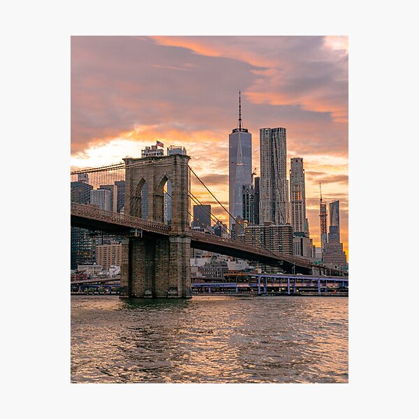 Item preview, The Brooklyn Bridge and Downtown New York City Skyline designed and sold by hawkeye0.