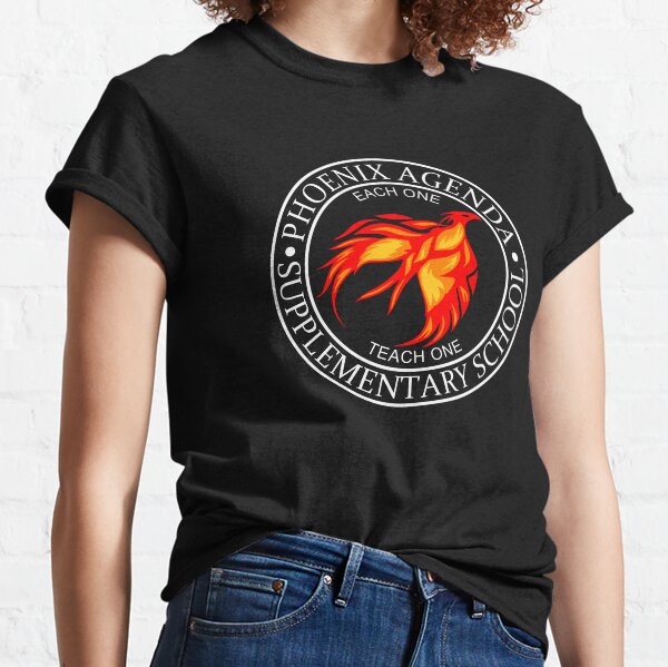 Vista previa del artículo con la obra «Escuela Suplementaria Phoenix Agenda - Negro», diseñado y vendido por 4wordsmovement.