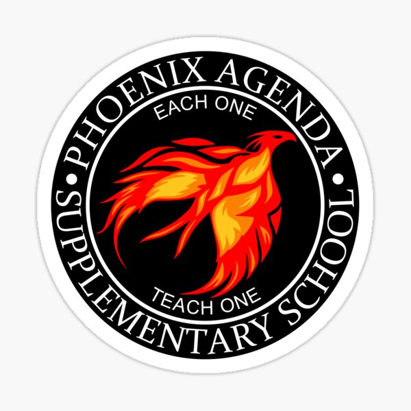 Aperçu de l'œuvre École complémentaire Phoenix Agenda - Noir créée et vendue par 4wordsmovement.