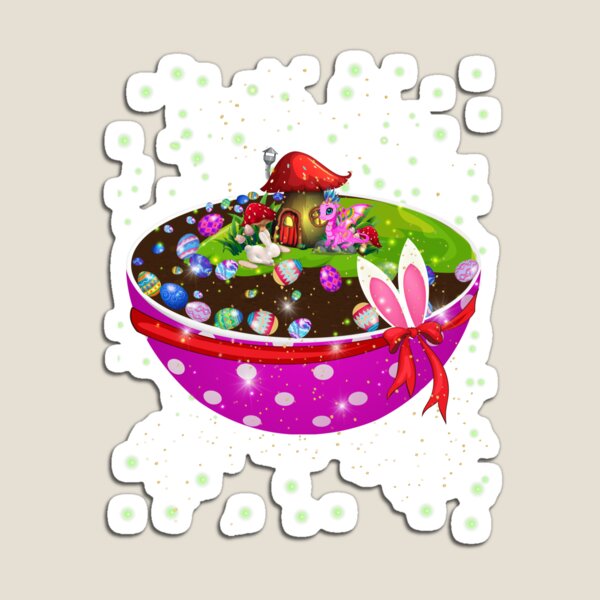 Magical Easter Fairy Garden Created By Hope the Fairy™ Magnet