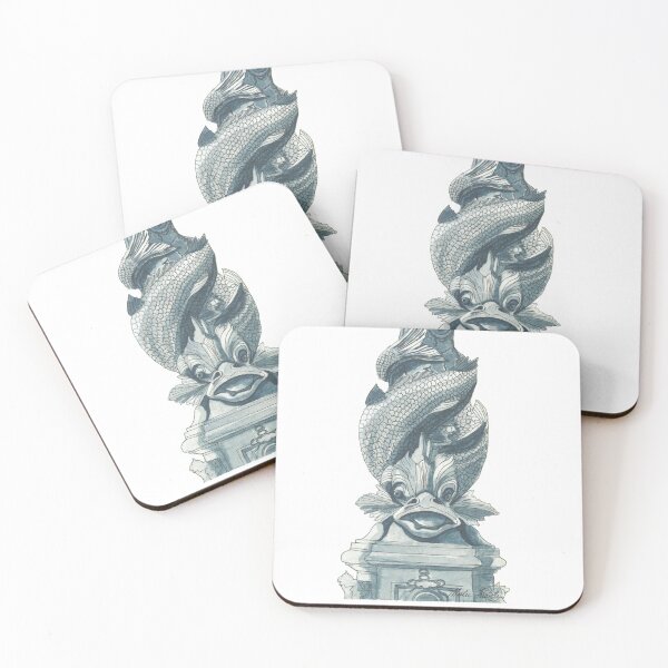 Item preview, Detail Vulliamy Dolphin Lamp, London Thames, in watercolor designed and sold by Malu-Iriarte.