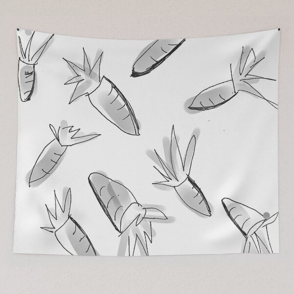 Item preview, Zanahorias en blanco y negro designed and sold by Designs By YL.