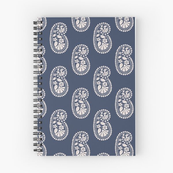 Item preview, Paisleys Block Print Stony Blue designed and sold by nehacreates.