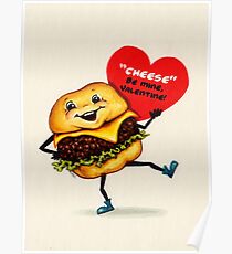 Cheeseburger Valentine Poster