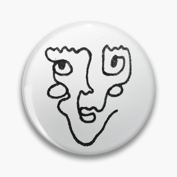 Item preview, ODIN line art portrait // B & W designed and sold by BECCANONIE.