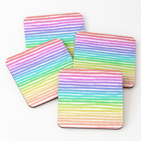 Item preview, Muted rainbow stripes designed and sold by Shelley Gilbert.