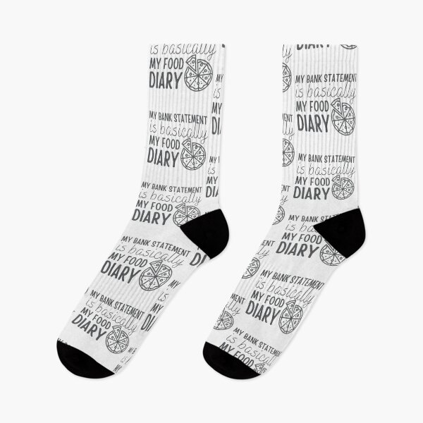 Item preview, My Bank Statement Is Basically My Food Diary Pizza Black Design designed and sold by SweetAndSpice.