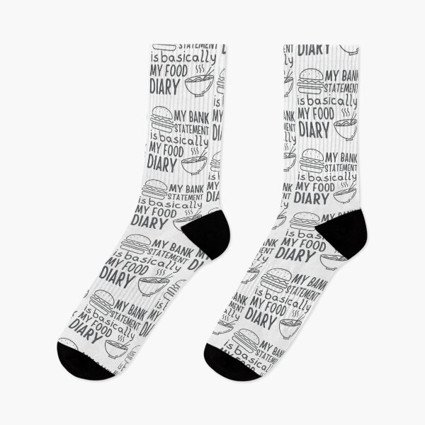 Item preview, My Bank Statement Is Basically My Food Diary Burger and Ramen Black Design designed and sold by SweetAndSpice.