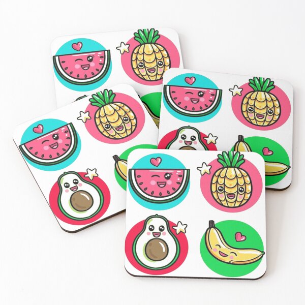Item preview, Fruity Juicy Fruits Kawaii designed and sold by stickerscorner.
