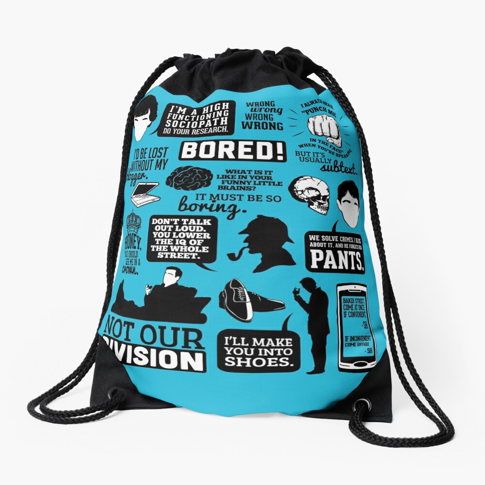 I'd Be Lost Without My Blogger Drawstring Bag