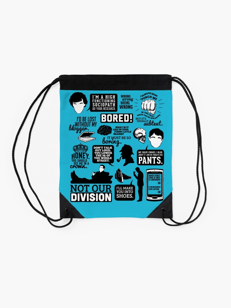 Alternate view of I'd Be Lost Without My Blogger Drawstring Bag