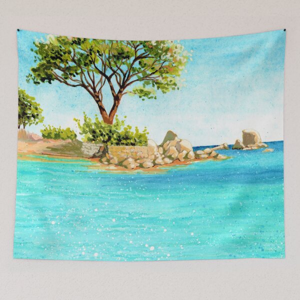 Item preview, Mediterranean island designed and sold by MariaCameliaArt.