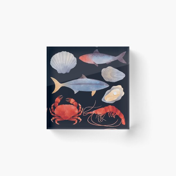 Item preview, Assorted Shellfish Seafood designed and sold by Alicia Chee.