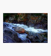 Banded Rock at Livermore Falls Photographic Print