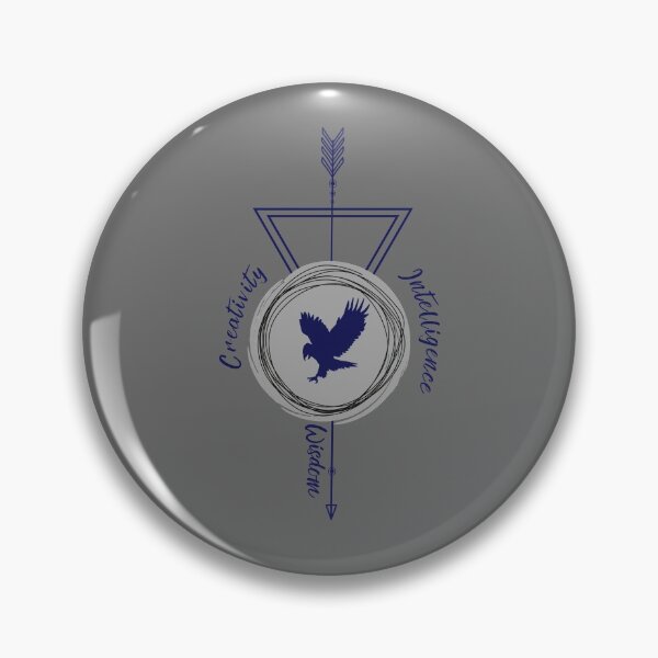 Item preview, Blue and Gray Eagle Crow Creativity, intelligence, wisdom designed and sold by AlexWolfDesigns.