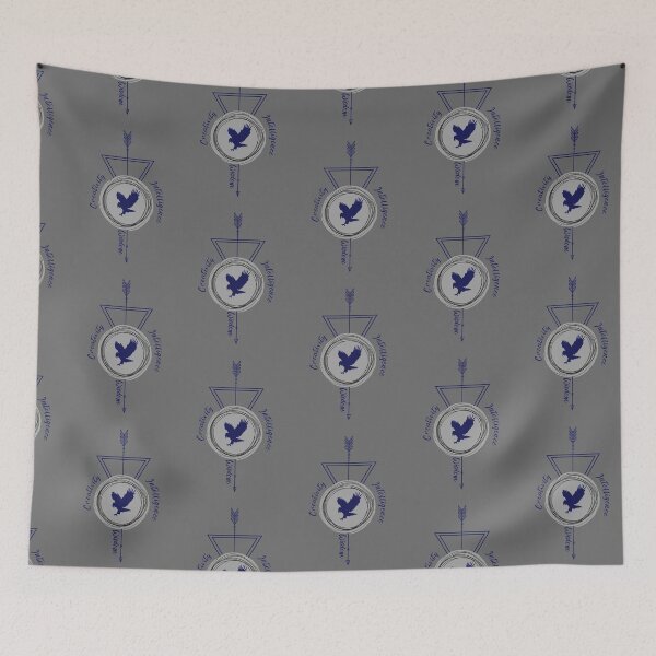 Item preview, Blue and Gray Eagle Crow Creativity, intelligence, wisdom designed and sold by AlexWolfDesigns.