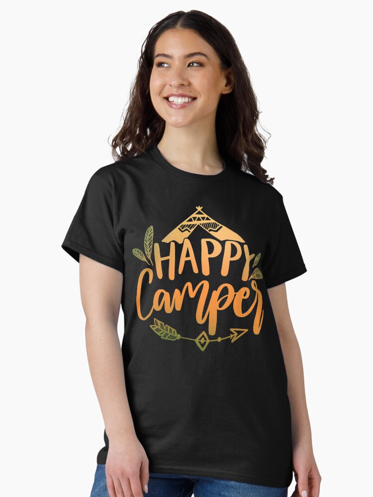 Thumbnail 2 of 7, Classic T-Shirt, Happy Camper Boho Camping Design designed and sold by Dollfacedesign.
