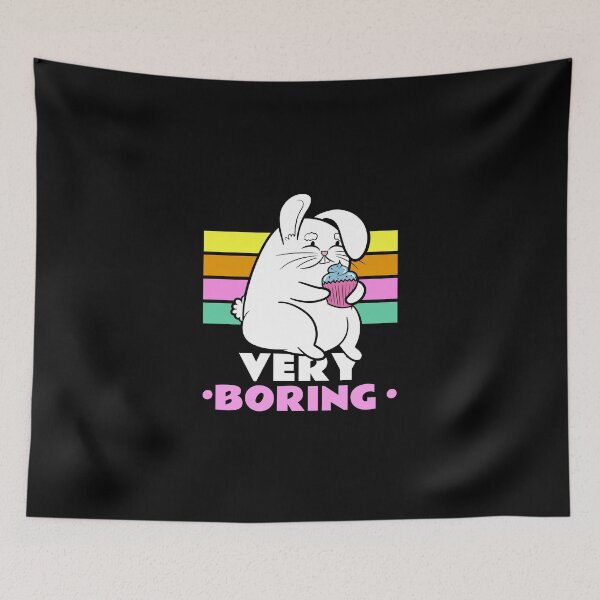 Item preview, Very Boring Cute Bunny with Cupcake Design  designed and sold by boopsblunt.