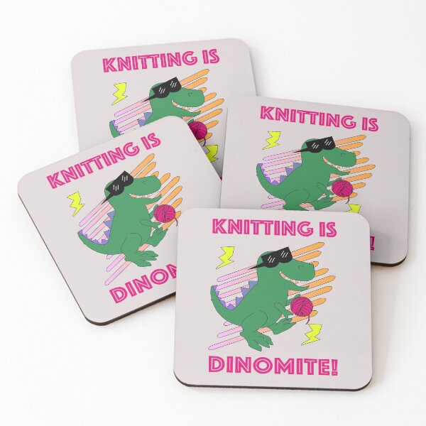 Item preview, Knitting is Dinomite! designed and sold by robenster.