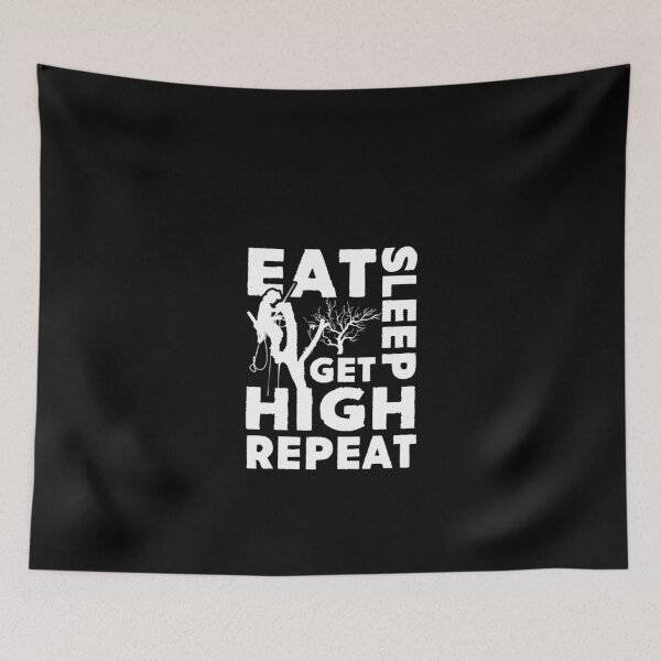 Item preview, Eat-Sleep-Get-High-Repeat-Funny-Arborist-Gift-Pullover-Hoodie designed and sold by ihbct1657.