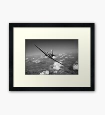 Battle of Britain Spitfire black and white version Framed Print
