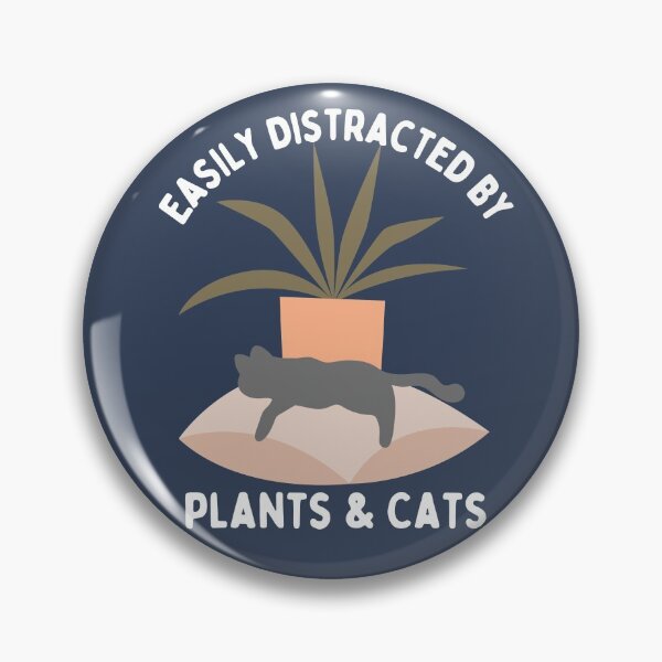 Item preview, Easily Distracted By plants and cats  designed and sold by Dollfacedesign.