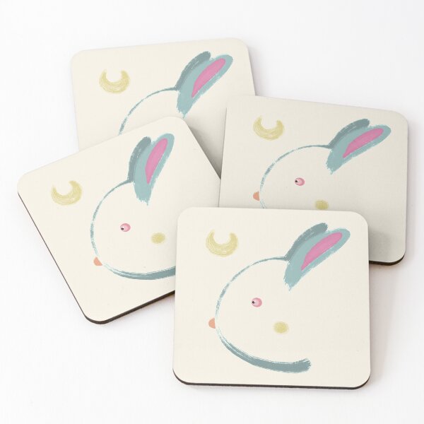Item preview, Rabbit face with the moon designed and sold by Supachet.