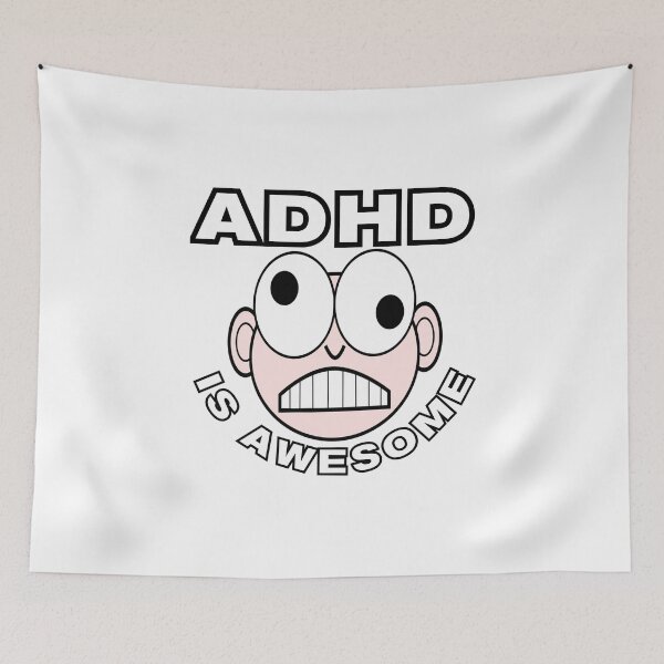 Item preview, ADHD is Awesome designed and sold by Square Root of Squid.