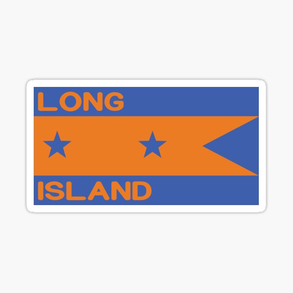 Long Island Flag Sticker - 2 Star Sticker